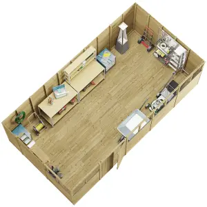 BillyOh Switch Tongue and Groove Pent Wooden Shed - 20x10 Windowless - 15mm Thickness