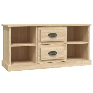 Berkfield TV Cabinet Sonoma Oak 99.5x35.5x48 cm Engineered Wood