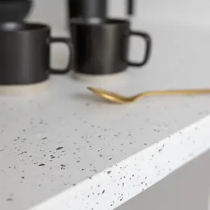 d-c-fix White Granite Quartz Matt Self Adhesive Vinyl Wrap Film for Kitchen Worktops and Furniture 10m(L) 67.5cm(W)