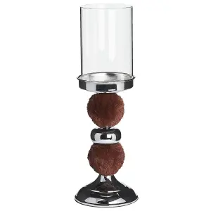 Candle Holder PADRE Glass Brown