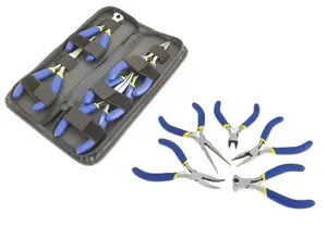 Mini Plier Set Bent Nose Pliers Needle Nose 5pc Straight Bent Angled Plier PL299