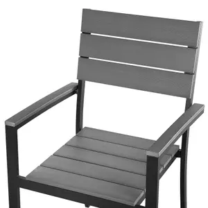 Set of 6 Garden Chairs COMO Grey