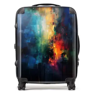 Colourful Chaos: Urban Dreamscape Suitcase - Large