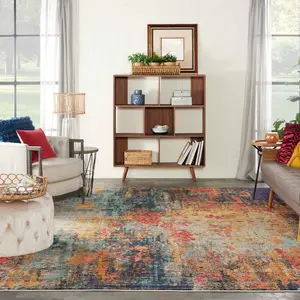 Multicolor Abstract Modern Easy to clean Rug for Dining Room-119cm X 180cm