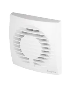 Modern White Bathroom Extractor Fan 100mm / 4" with Humidity Sensor