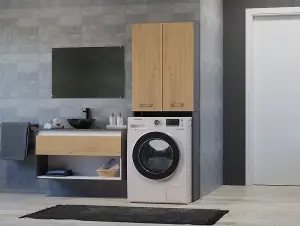 Pola DD Washing Machine Surround Cabinet Anthracite Artisan Oak