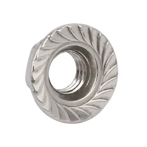 Home.smart 100 x Serrated Flanged Nuts M12 x 1.75mm Pitch. Hex Nut 12mm