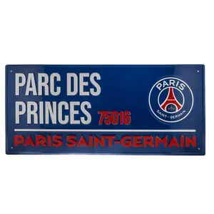 Paris Saint Germain FC Parc Des Princes 75016 Street Sign Plaque Blue/White/Red (One Size)