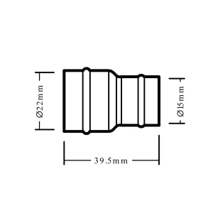 Plumbsure Reducing Coupler (Dia)22mm