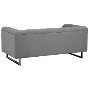 2 Seater Fabric Sofa Grey VISSLAND