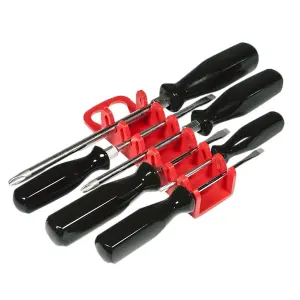 Ernst 5306 Screwdriver Gripper Organiser 6-Tool Red