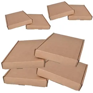 25 x Brown Small Single Wall Die Cut Packing Shipping Boxes C5 Size