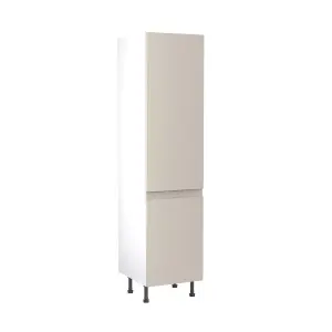 Kitchen Kit Larder Tall Unit 500mm w/ J-Pull Cabinet Door - Ultra Matt Light Grey