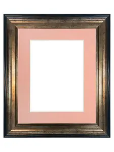 Scandi Black & Gold Frame with Pink Mount for Image Size 45 x 30 CM