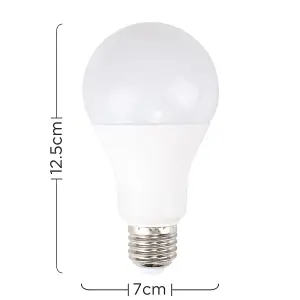 ValueLights Pack of 5 High Power 15w LED ES E27 GLS Energy Saving Long Life Bulb - 6500K Cool White Energy Class AAndAnd