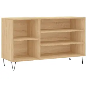 Berkfield Shoe Cabinet Sonoma Oak 102x36x60 cm Engineered Wood