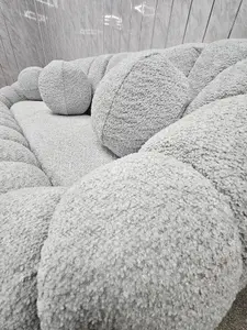 Cloud Boucle Sofa Grey 3 & 2 SEATER