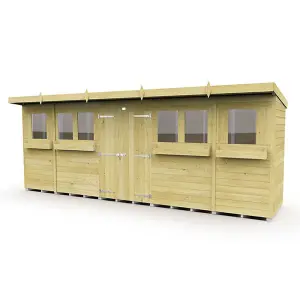 DIY Sheds 18x4 Pent Summer Shed