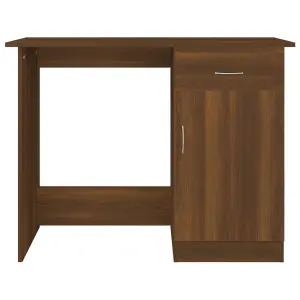 Berkfield Desk Brown Oak 100x50x76 cm Engineered Wood