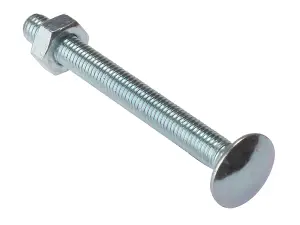 ForgeFix 10CB675 Carriage Bolt & Nut ZP M6 x 75mm Bag 10 FORCB675G