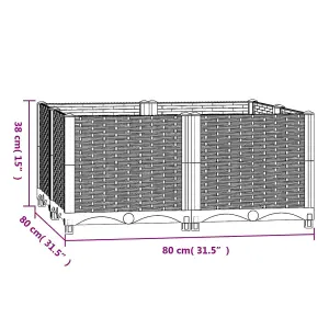 Berkfield Raised Bed 80x80x38 cm Polypropylene