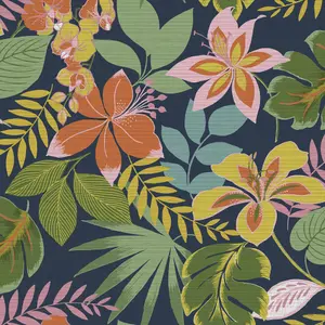 Envy So Exotic Night Floral Smooth Wallpaper Sample