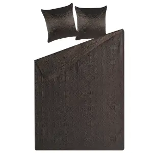 Bedspread with Cushions RAYEN 140 x 210 cm Brown