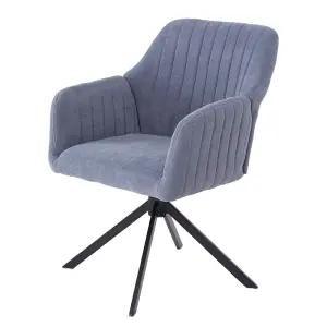 Grey Teddy Fleece Upholstered Swivel Home Office Chair with Metal Legs