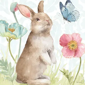 Spring Softies Bunnies II by Lisa Audit - Wrapped Canvas Art Prints 76cm H x 76cm W