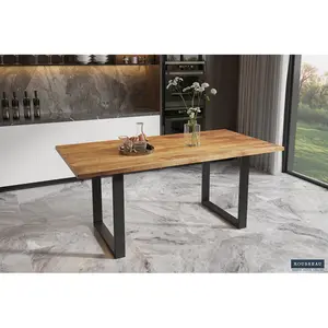 Rectangular Dining Table Mango Natural  / 76 H x 180 L x 90 W cm