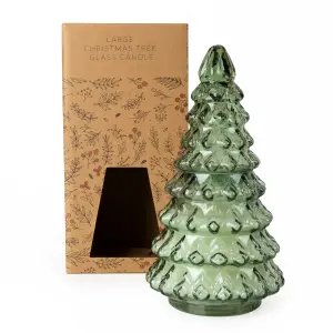 Candlelight Green Christmas tree Apple cinnamon cookie Large Decorative candle