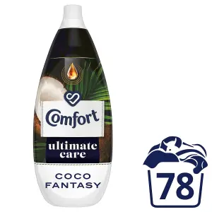 Comfort Ultimate Care Fabric Conditioner Coco Fantasy 1.18 Litre 78W, 4 Pack