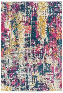 Modern Multi Funky Rug, Abstract Rug for Bedroom, & LivingRoom, DiningRoom Rug, 9mm Thickness Multi Rug-200cm X 290cm