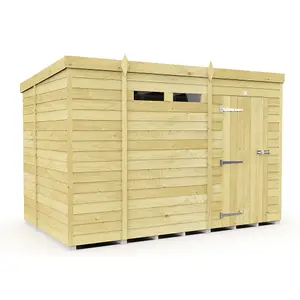 DIY Sheds 10x7 Pent Security Shed - Single Door