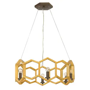 Elstead Moxie 6 Light Ceiling Pendant Gold, E14