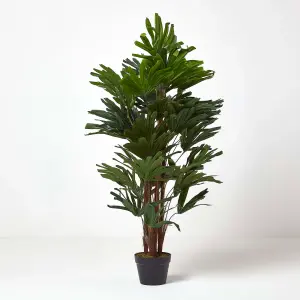 Homescapes Artificial Rhapis Excelsa Palm Tree, 120 cm Tall