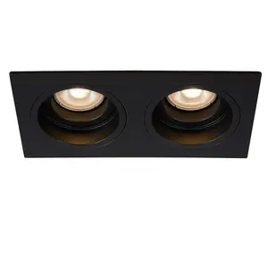 Lucide Embed Modern Recessed Downlight - 2xGU10 - Black