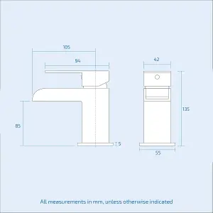 Nes Home Ozone Basin Mono Mixer Tap & Waste Matte Black