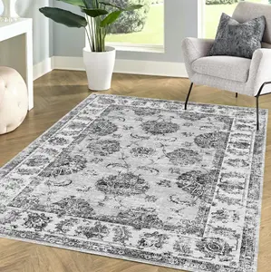 Silk Road Grey Sulus Medium Rug, (L)160cm x (W)120cm