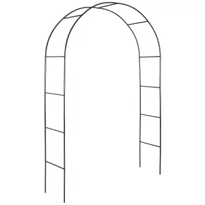 Garden Arch - steel rose arch, 140 x 40 x 240 cm - green