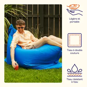 Veeva Bazaar Bag Blue Giant Indoor Outdoor Bean Bag Lounger