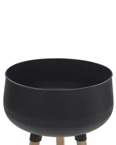 Elevated Plant Pot AGROS Metal Black