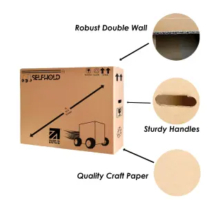 48 inch TV Removal Cardboard Moving Box with Bubblewrap