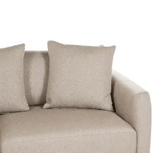 3 Seater Fabric Sofa Beige SIGTUNA