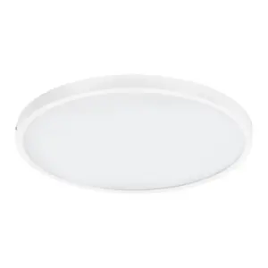 Wall / Ceiling Light White 500mm Round Surface Mounted 25W LED 3000K