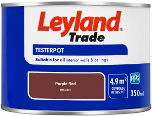 Leyland Trade Vinyl Matt Walls & Ceilings Emulsion Paint Purple Red (RAL 3004) 350ml Tester