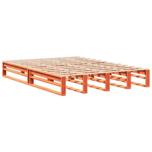 Berkfield Bed Frame without Mattress Wax Brown 160x200 cm Solid Wood Pine