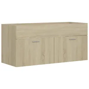 Berkfield Sink Cabinet with Built-in Basin Sonoma Oak Engineered Wood