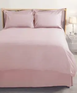 MEDITERRANEAN LINENS Valencia 100% Egyptian Cotton 200 Thread Count Standard Pillowcases pair -Pale Pink