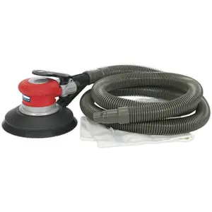 150mm AIR Random Orbital Palm Sander & DUST HOSE - 1/4" BSP - Hook & Loop Pad